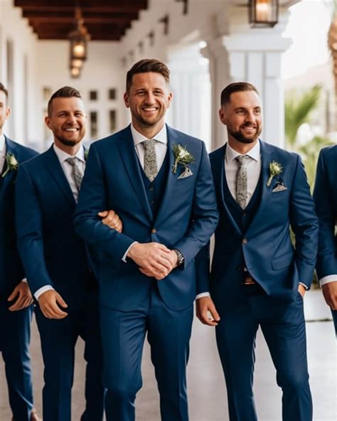 navy blue suits for groomsmen.